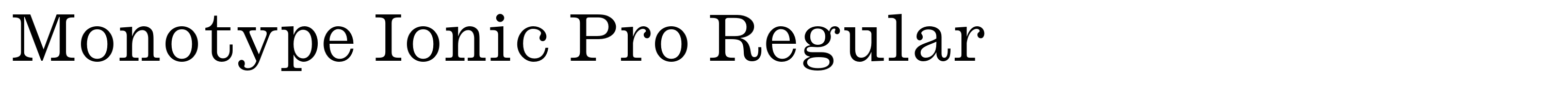 Monotype Ionic Pro Regular